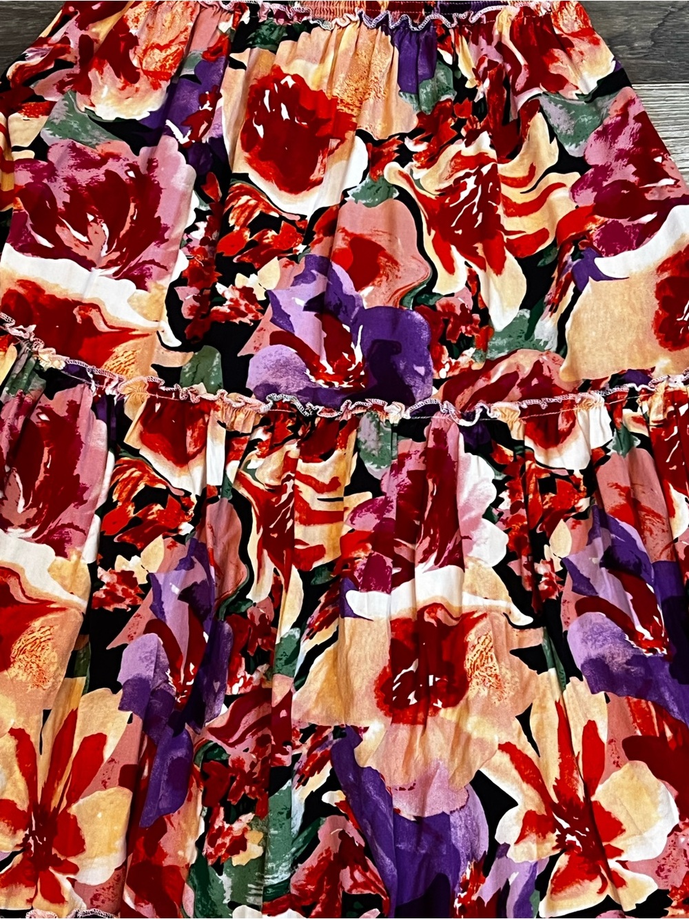 Anthropologie Abel the Label Strapless Maxi Dress Floral Size L - Picture 2 of 4